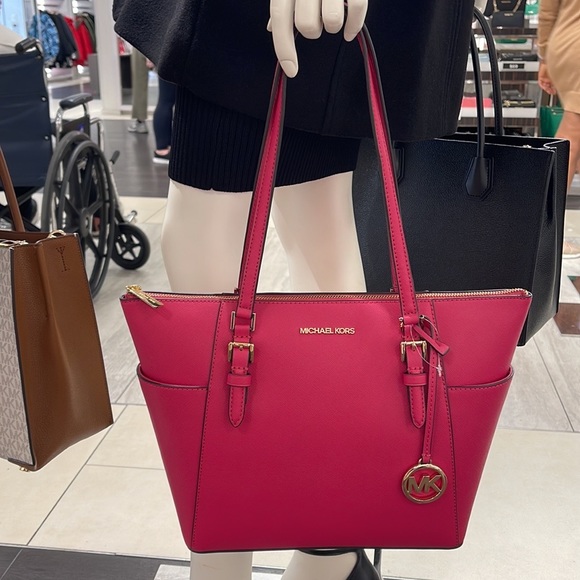 MICHAEL KORS Charlotte Large Leather Top-Zip Tote
Carmine Pink - Picture 14 of 16